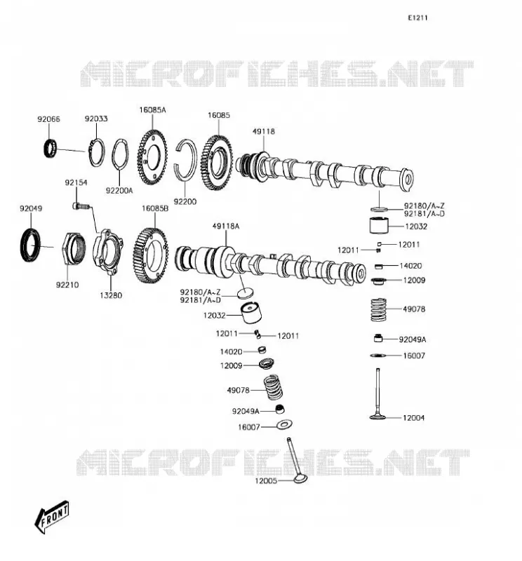 SOUPAPE/ARBRE A CAME Kawasaki SSV 820 2018 MULE PRO-FXT  KAF820BJF