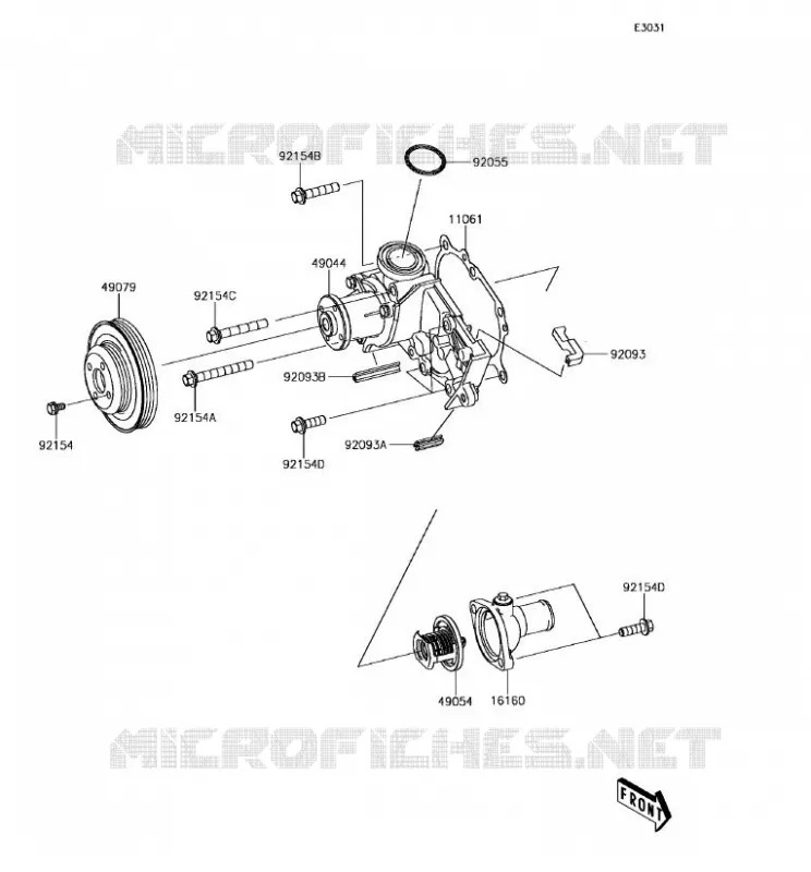 POMPE &Agrave; EAU Kawasaki SSV 820 2017 MULE PRO-FX  KAF820LHF