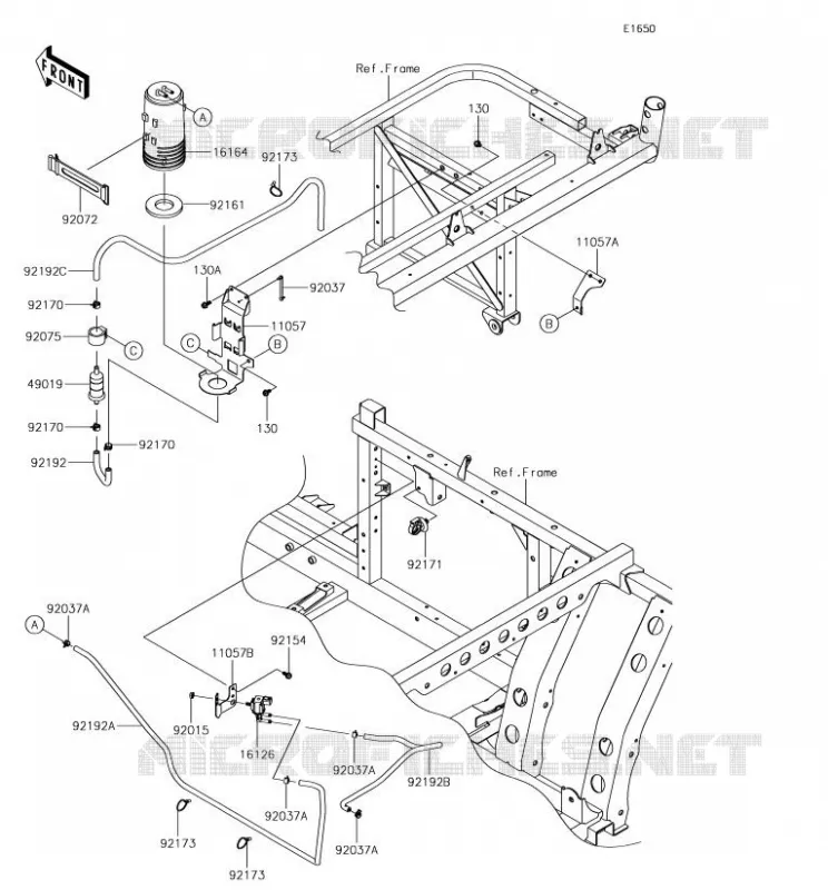 SYSTEME D'EVAPORATION CARBURANT(CA) Kawasaki SSV 820 2018 MULE PRO-FXT  KAF820DJF