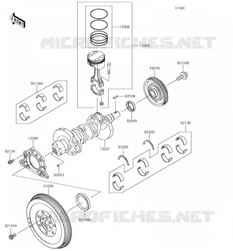 VILEBREQUIN/PISTON Kawasaki SSV 820 2018 MULE PRO-FXT  KAF820DJF