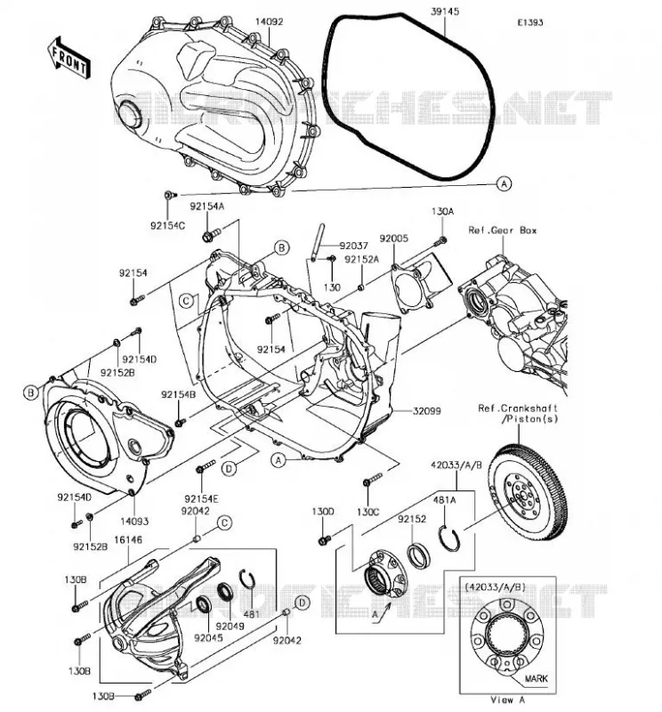 COUVERCLE CONVERTISSEUR Kawasaki SSV 820 2018 MULE PRO-FXT  KAF820CJF