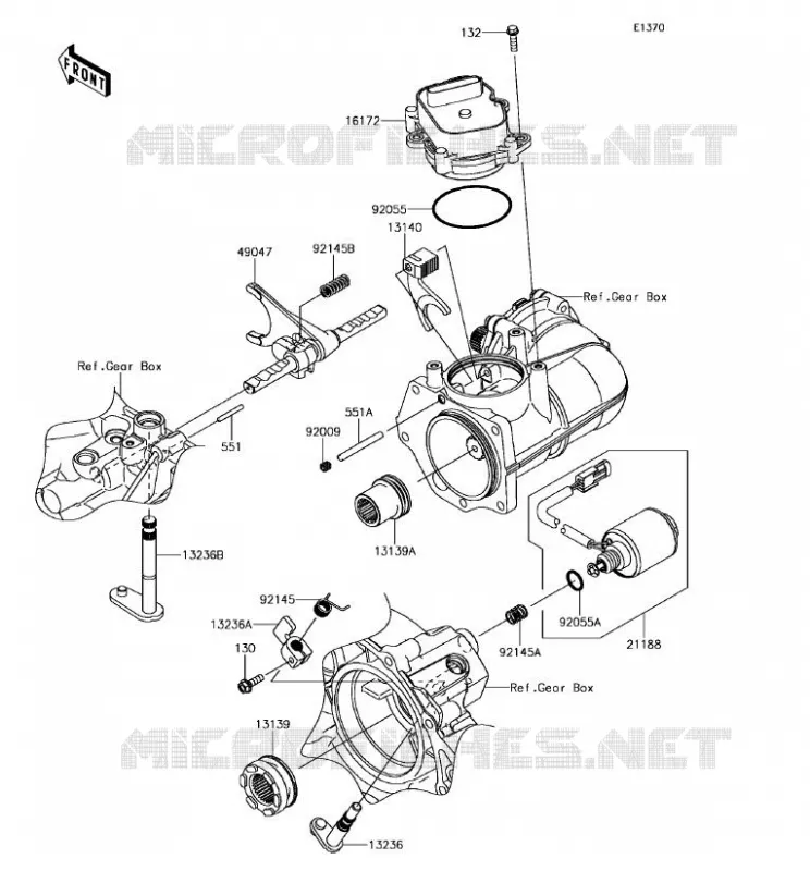 SELECTEUR Kawasaki SSV 820 2018 MULE PRO-FXT  KAF820CJF