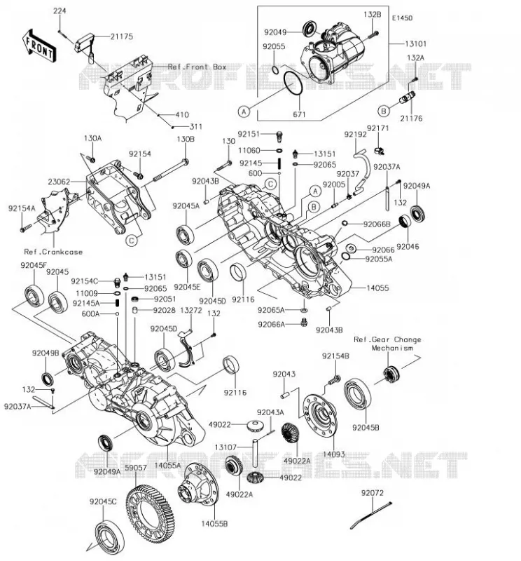 PONT Kawasaki SSV 820 2018 MULE PRO-FX  KAF820GJF