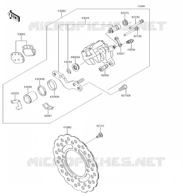 FREIN ARRIERE Kawasaki TOUT-TERRAIN 140 2018 KLX140L  KLX140BJF