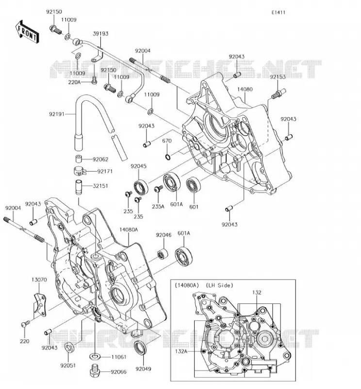 CARTER MOTEUR(S) Kawasaki TOUT-TERRAIN 110 2018 KLX110  KLX110CJF
