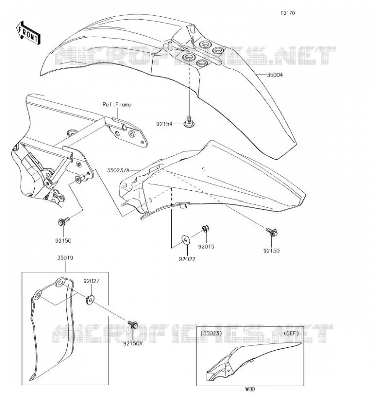 GARDE BOUE Kawasaki TOUT-TERRAIN 85 2018 KX85-II  KX85DJF