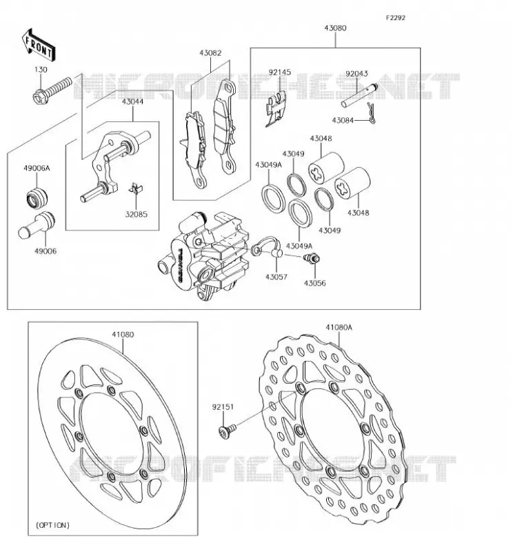 FREIN AVANT Kawasaki TOUT-TERRAIN 85 2018 KX85-II  KX85DJF