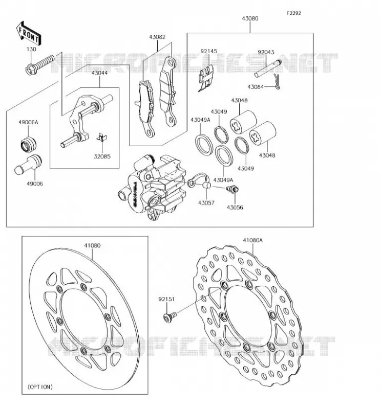 FREIN AVANT Kawasaki TOUT-TERRAIN 85 2018 KX85  KX85CJF