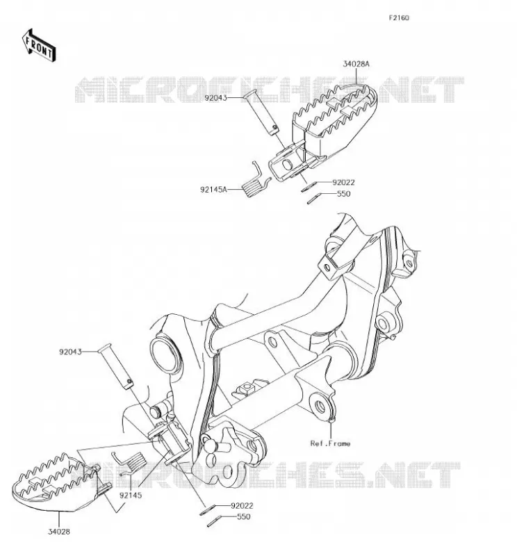 REPOSE PIED Kawasaki TOUT-TERRAIN 140 2018 KLX140G  KLX140CJF
