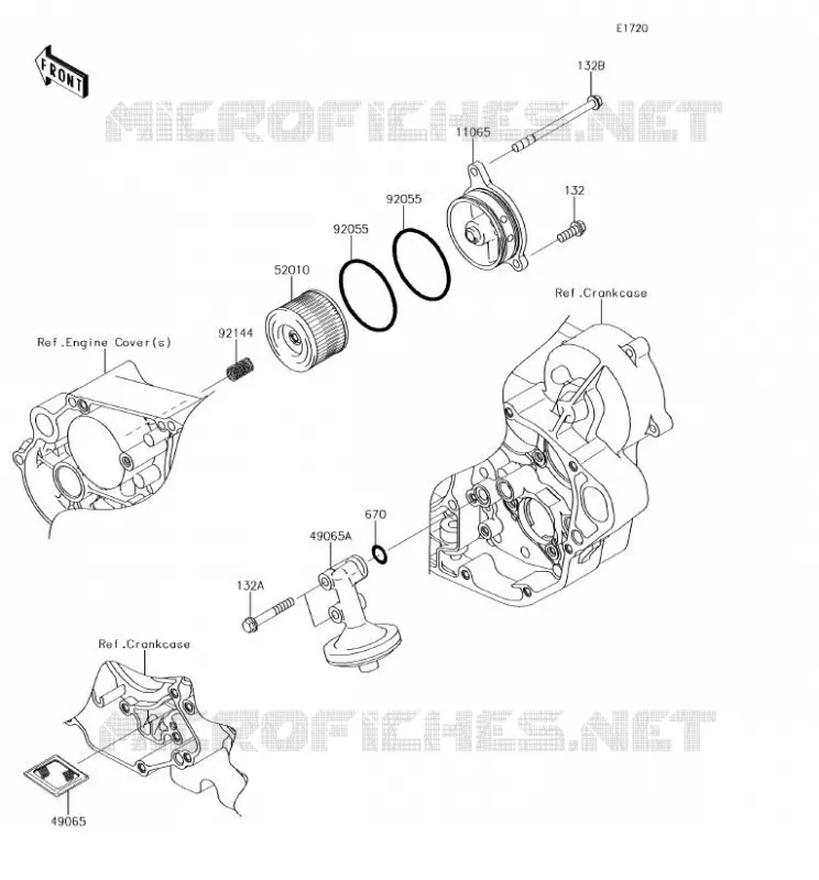 FILTRE &Agrave; HUILE Kawasaki TOUT-TERRAIN 450 2018 KLX450R  KLX450AJF