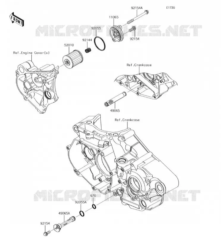 FILTRE &Agrave; HUILE Kawasaki TOUT-TERRAIN 450 2018 KX450F  KX450HJF