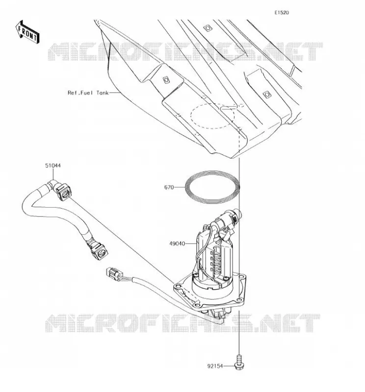 POMPE A ESSENCE Kawasaki TOUT-TERRAIN 450 2018 KX450F  KX450HJF
