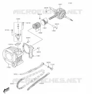 VILEBREQUIN/PISTON pour Kawasaki KFX50 2019
