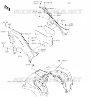 CACHE LAT&Eacute;RAL pour Kawasaki BRUTE FORCE 750 4X4I EPS 2019