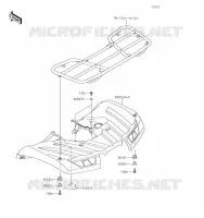 GARDE BOUE ARRI&Egrave;RE pour Kawasaki BRUTE FORCE 750 4X4I EPS 2019