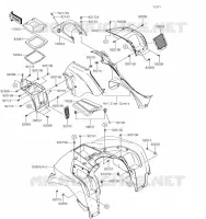 GARDE BOUE AVANT pour Kawasaki BRUTE FORCE 750 4X4I EPS 2019