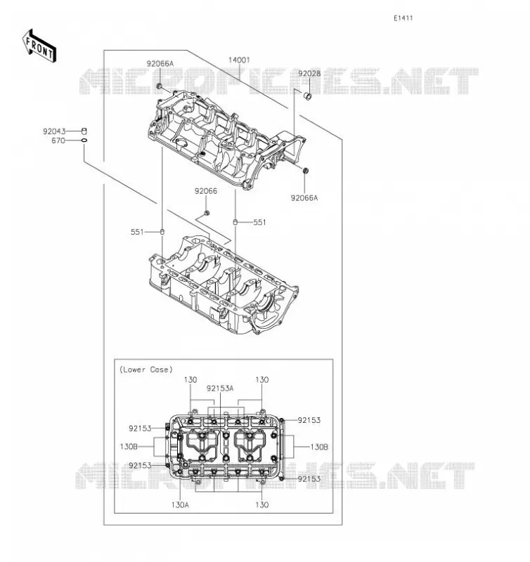 CARTER MOTEUR(S) Kawasaki JET SKI 1500 2019 JET SKI SX-R  JS1500AKF