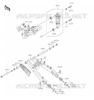 BRAS OSCILLANT/AMORTISSEUR pour Kawasaki Z125 PRO 2019