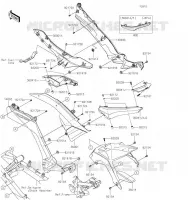 CACHE LAT&Eacute;RAL/GARDE CHAINE pour Kawasaki Z125 PRO 2019