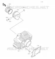 CYLINDRE/PISTON pour Kawasaki Z125 PRO 2019