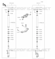FOURCHE pour Kawasaki Z125 PRO 2019