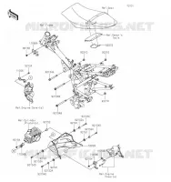 PIECE DE CADRE (COUVERTURE) pour Kawasaki Z125 PRO 2019