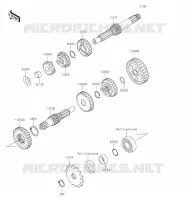 TRANSMISSION pour Kawasaki Z125 PRO 2019