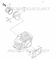 CYLINDRE/PISTON pour Kawasaki Z125 PRO 2019