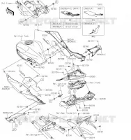 CACHE LAT&Eacute;RAL/GARDE CHAINE pour Kawasaki Z125 2019
