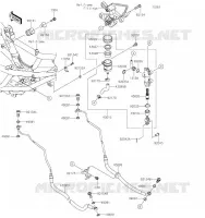 MAITRE CYLINDRE ARRI&Egrave;RE pour Kawasaki Z125 2019