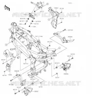 PIECE DE CADRE (COUVERTURE) pour Kawasaki Z125 2019
