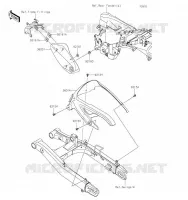 CACHE LAT&Eacute;RAL/GARDE CHAINE pour Kawasaki VULCAN S 2019