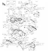 GARDE BOUE ARRI&Egrave;RE pour Kawasaki VULCAN S 2019