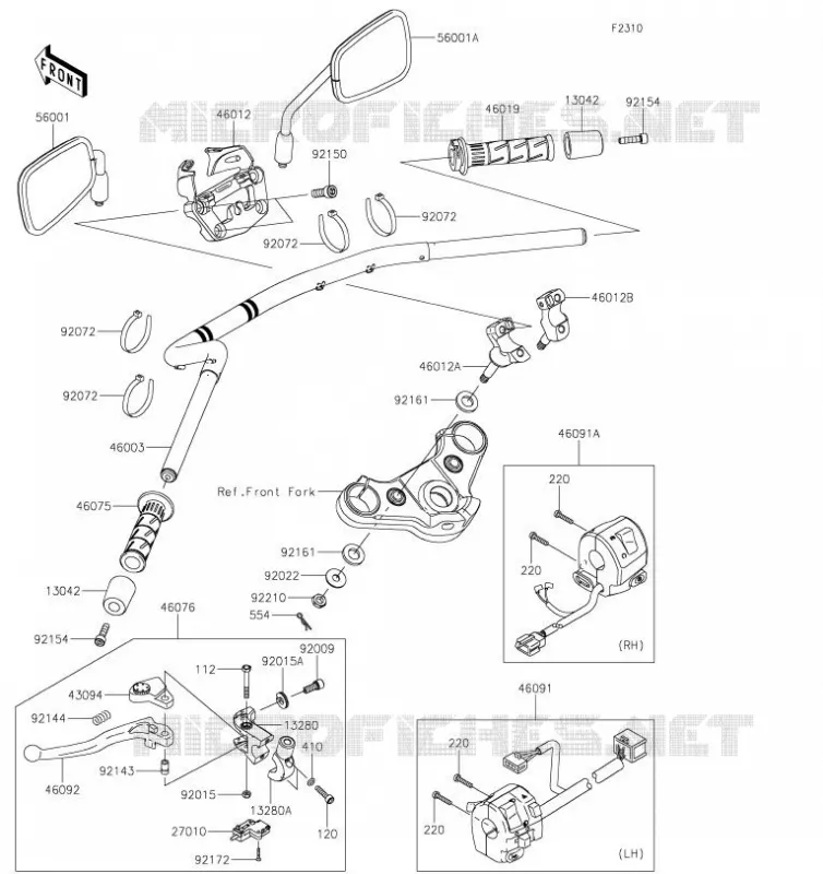 GUIDON Kawasaki MOTOS 650 2019 VULCAN S  EN650DKFA