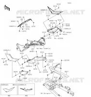 CACHE LAT&Eacute;RAL/GARDE CHAINE pour Kawasaki Z300 2017