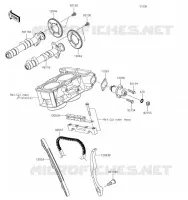 ARBRE A CAME/TENDEUR pour Kawasaki Z300 2018