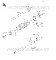 FOURCHETTE/BARRILLET DE SELECTION pour Kawasaki Z650 2019