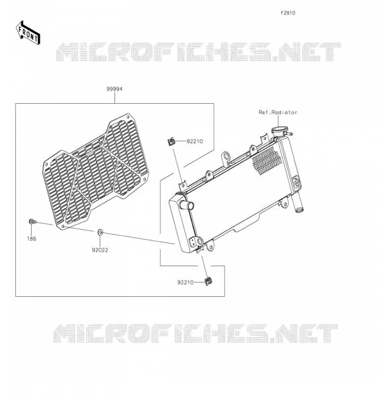Accessory(Radiator Screen) Kawasaki MOTOS 650 2019 Z650  ER650HKF