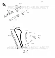ARBRE A CAME/TENDEUR pour Kawasaki NINJA 400 2019