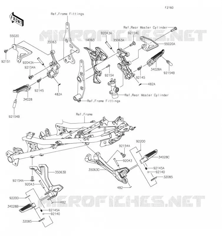 REPOSE PIED Kawasaki Motorcycle 400 2019 NINJA 400  EX400GKFB