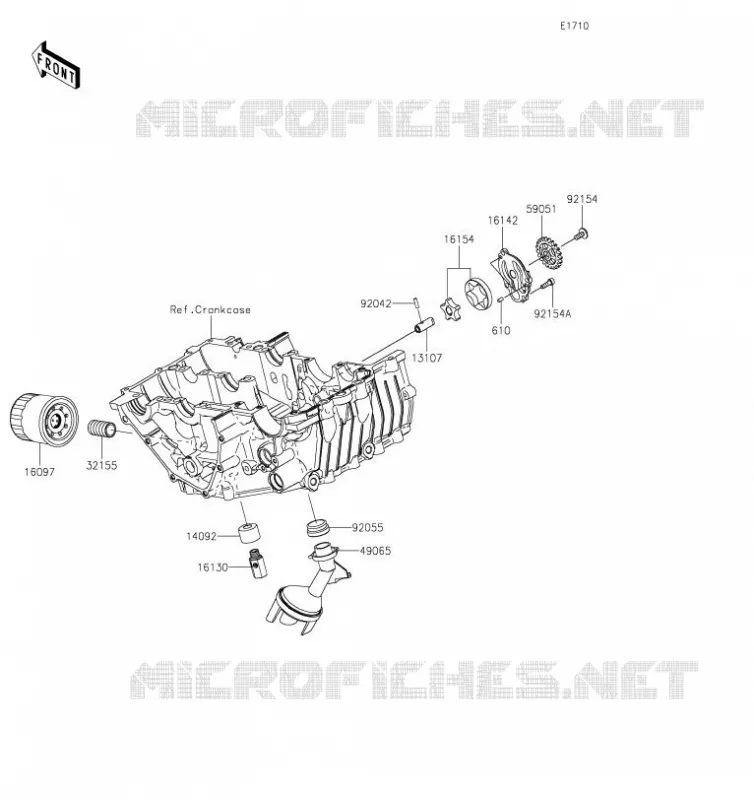 POMPE A HUILE/FILTRE &Agrave; HUILE Kawasaki Motorcycle 400 2019 NINJA 400  EX400HKF