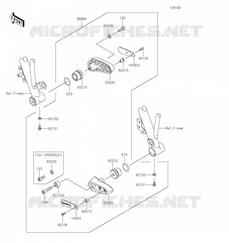 ACCESSOIRE(PROTEGE CARTER) Kawasaki MOTOS 650 2019 NINJA 650  EX650JKF