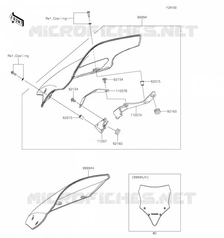 ACCESSOIRE(PARE-BRISE) Kawasaki MOTOS 650 2019 NINJA 650  EX650KKF