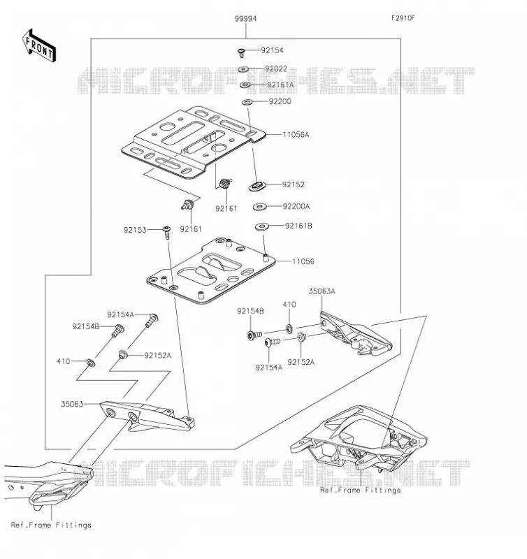 ACCESSOIRE (SUPPORT TOP CASE) Kawasaki MOTOS 650 2019 VERSYS 650  KLE650FKF