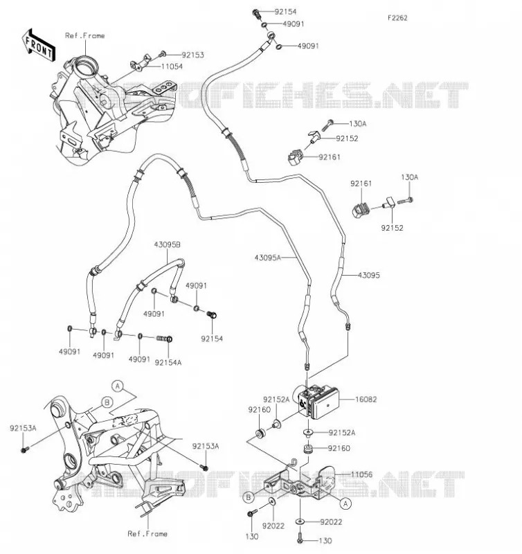 DURITE DE FREIN Kawasaki MOTOS 650 2019 VERSYS 650  KLE650FKF