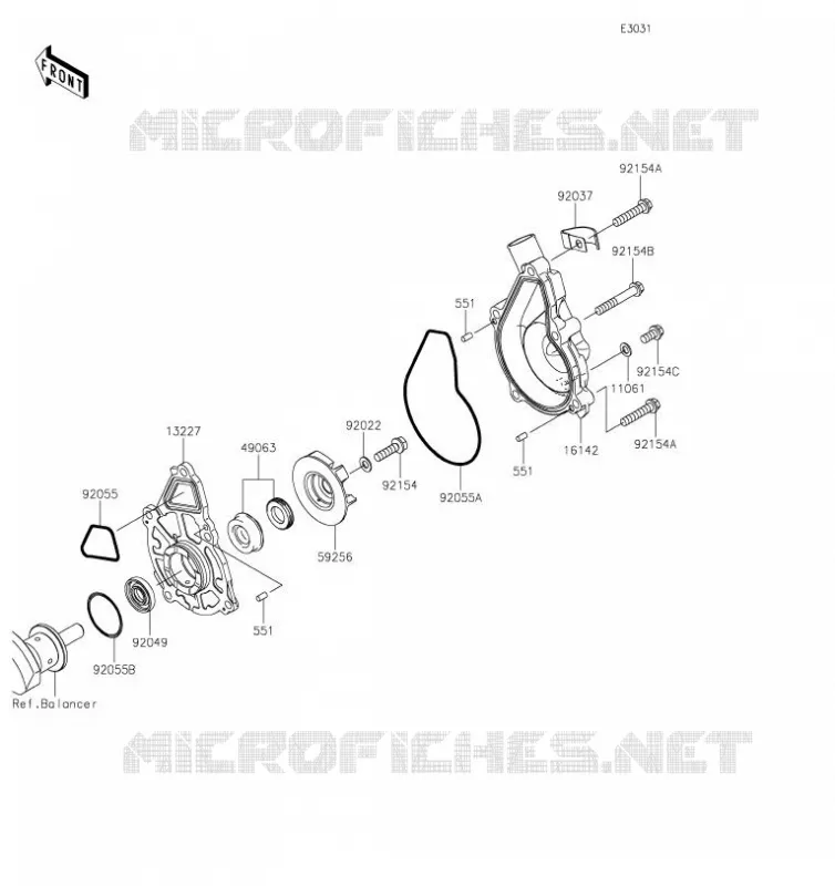 POMPE &Agrave; EAU Kawasaki MOTOS 650 2019 VERSYS 650  KLE650FKF