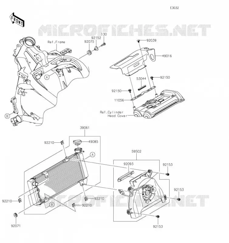 RADIATEUR Kawasaki MOTOS 650 2019 VERSYS 650  KLE650FKF