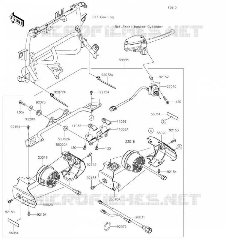 ACCESSOIRE(PHARE ADDITIONEL) Kawasaki MOTOS 650 2019 VERSYS 650  KLE650FKF