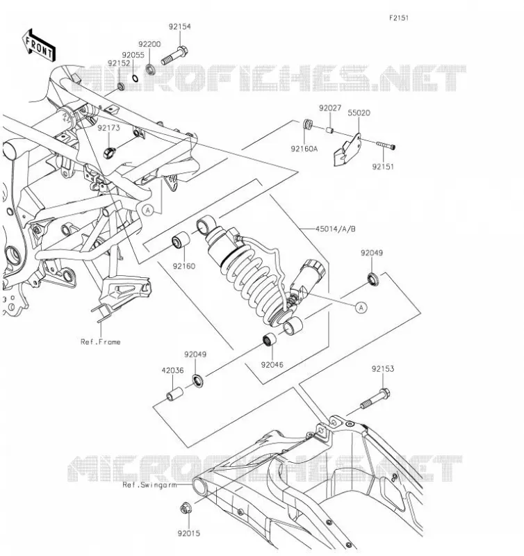 SUSPENSION/AMORTISSEUR Kawasaki MOTOS 650 2019 VERSYS 650  KLE650FKF
