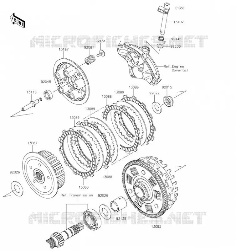 EMBRAYAGE Kawasaki MOTOS 650 2019 VERSYS 650  KLE650FKFA